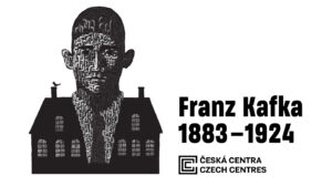 franz kafka 1883-1924 grafika czarno-biała z wizerunkiem pisarza