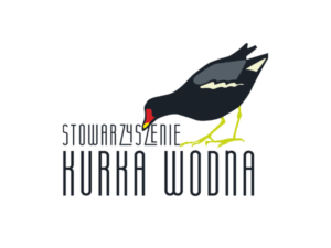 napis stowarzyszenie kurka wodna z rysunkiem ptaka