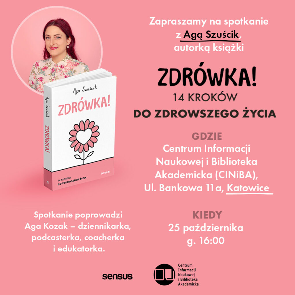 plakat promujący wydarzenie w kolorze różowym