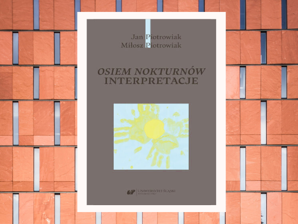 okładka książki w kolorze szarym z żółtym motywem słońca pośrodku na tle cinibowej elewacji