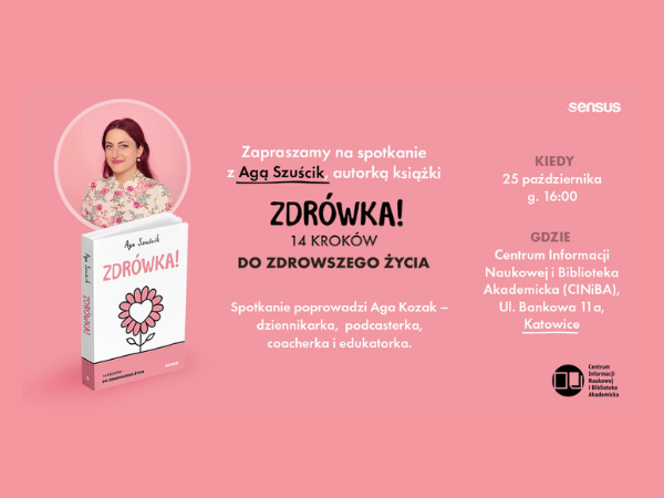 plakat promujący wydarzenie w kolorze różowym