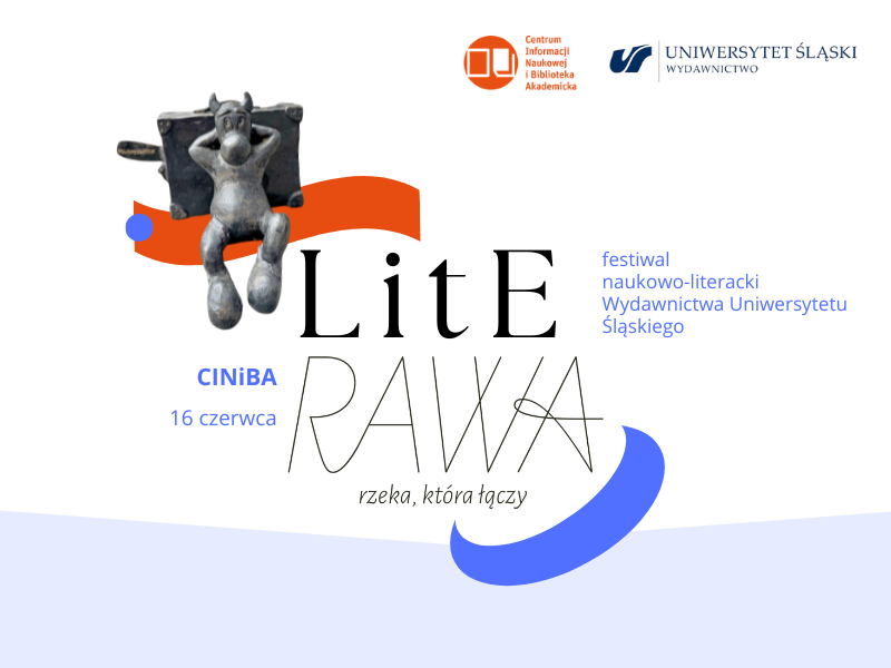 festiwal literawa zdjęcie beboka na białym tle z logo wuś i ciniby